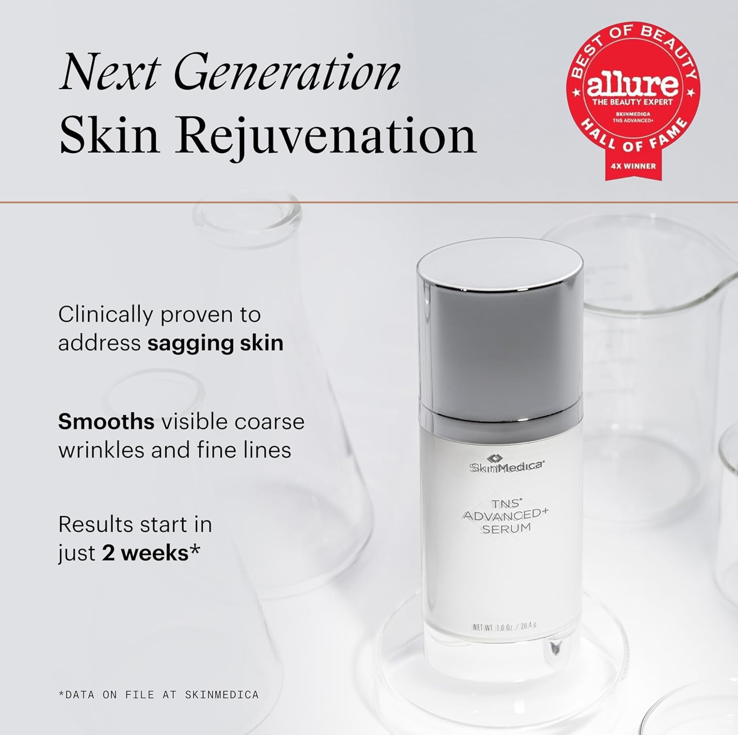 SkinMedica TNS Advanced+ Serum - Our Premium Facial Skin Care Product, the Secret to Flawless Skin. Age-Defying Face Serum for Women is Proven to Address Wrinkles and Fine Lines for Glowing Skin,1 Oz