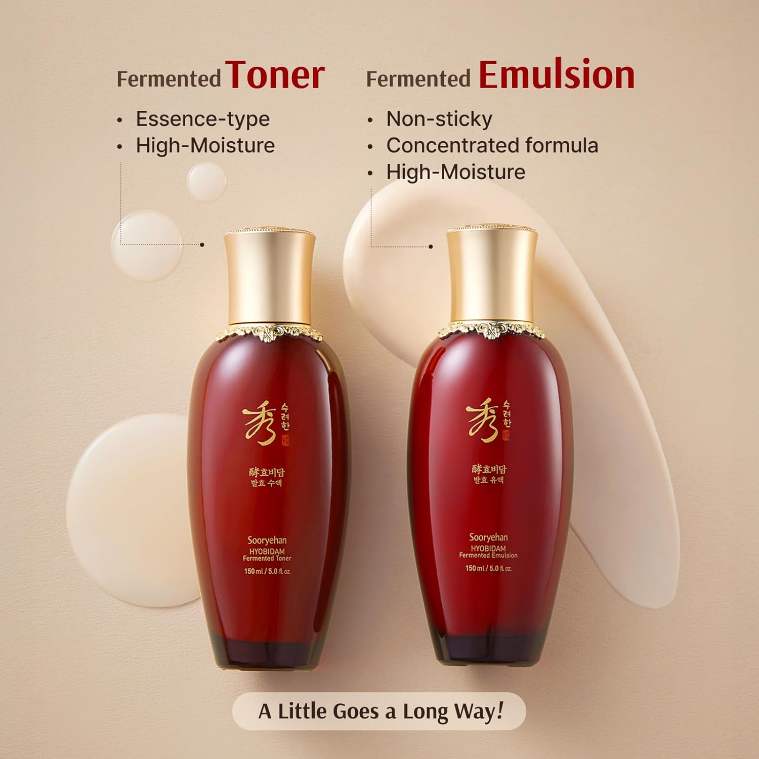 Sooryehan Ginseng Skincare Set - Hyobidam Korean Skin Care Set, Premium Gift Set for Intense Hydration, Firm Skin, Wild Ginseng, 13.53 fl oz