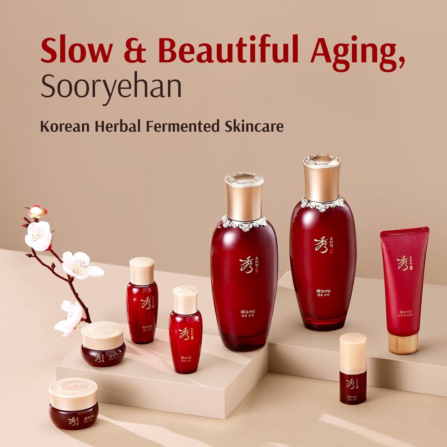 Sooryehan Ginseng Skincare Set - Hyobidam Korean Skin Care Set, Premium Gift Set for Intense Hydration, Firm Skin, Wild Ginseng, 13.53 fl oz
