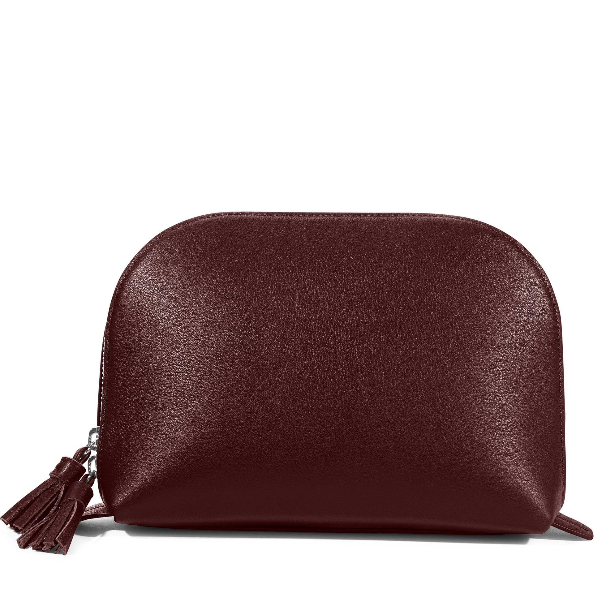 Leatherology Cognac Clamshell Makeup Bag Set