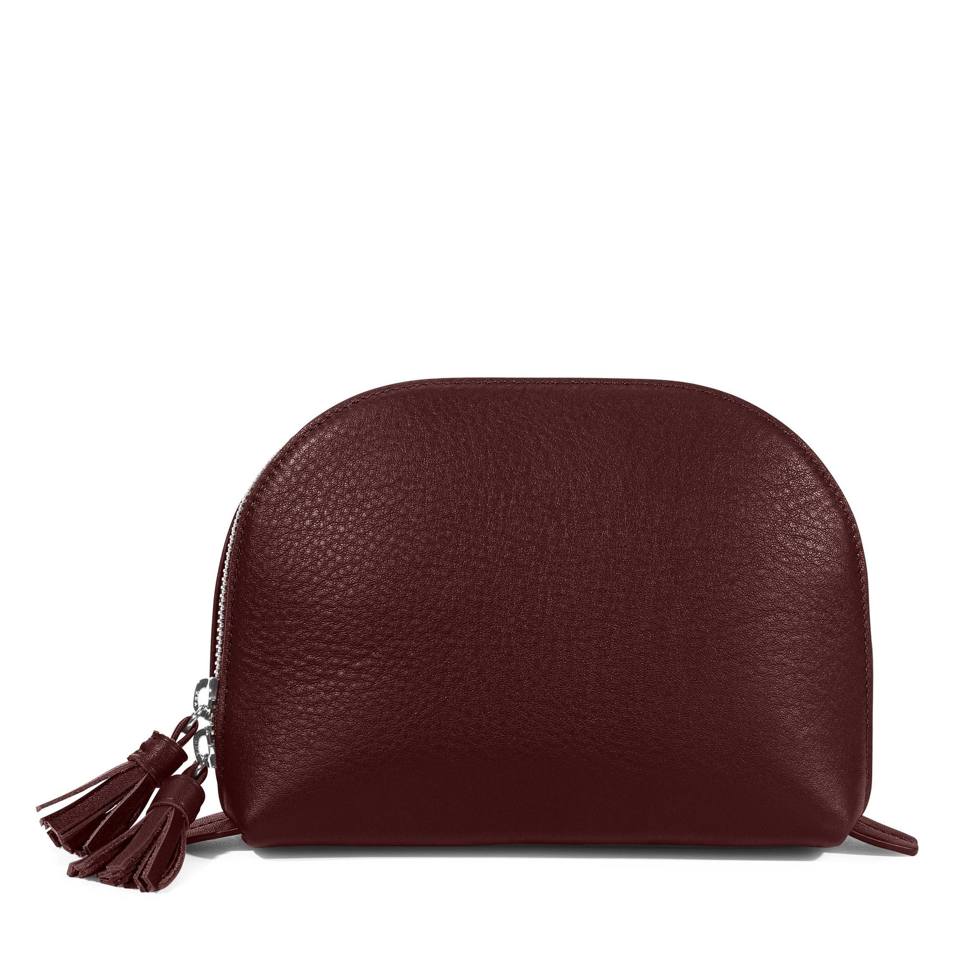 Leatherology Cognac Clamshell Makeup Bag Set